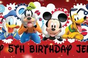 Mickey Mouse Birthday Banner Personalised with your photos