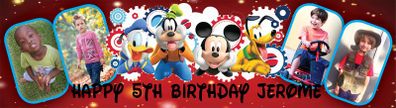 Mickey Mouse Birthday Banner Personalised with your photos