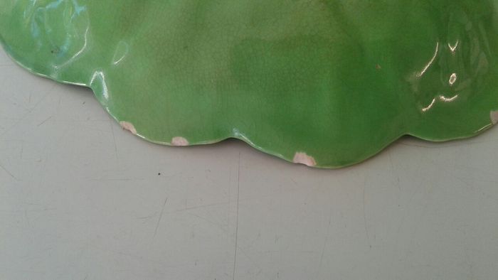 lettuce leaf and tomato salad dish antique