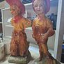 Vintage Carnival Chalkware Statues Image 2