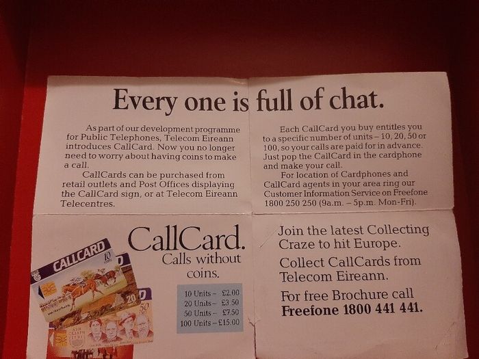 call card information