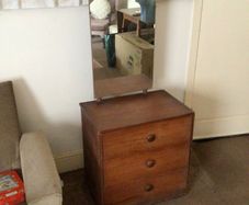 Vintage Dressing table with mirror and 3 drawers