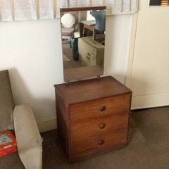 Vintage Dressing table with mirror and 3 drawers