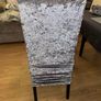 Grey crushed velvet large chair cover 10 euro each Image 3