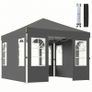 Pop-up Folding Gazebo 3x3m Waterproof One-Button Setup, UV 50+ Image 5