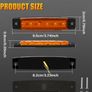5pcs 9.65cm 6 LED Front Rear Side Marker Image 4