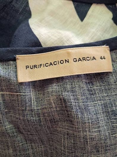 Purificacion Garcia bold graphic linen shift dress