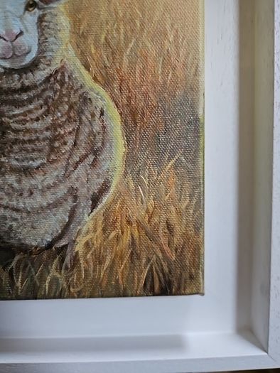 Original Oil Painting  - Sunset  Golden Lamb