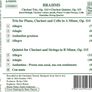 Brahms. Clarinet Trio, Op.114. CD. Free Postage! Image 2