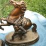 A Pair Of Antique  Marly Horses 7" X 8,4" Image 8