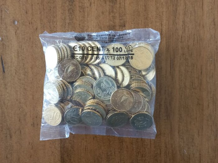 10 Euro Cent bag Ireland UNC 2015