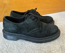 Dr Martens Mono Buck Soft Leather Black Oxford Shoes UK 5