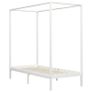 Canopy Bed Frame White Solid Pine Wood 100x200 cm Image 3