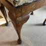 Vintage wooden stool with cabriole legs - needs reupholstery Image 2