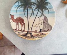 Tunisien Large Wall Hanging Plate Hand Painted..