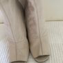 Cream Leather 'NINE WEST'Designer Boots, Wedge Heel Image 4