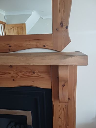 Beautifly Cafted Solid  Oak Fireplace With Matching Mirror