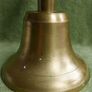 Vintage Solid Brass School Bell: Loud Ringing, Wood Handle, 10 Inch Image 3