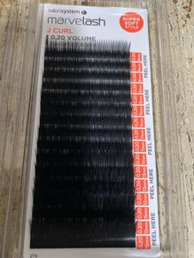 Marvelash (J curl) eyelash extensions