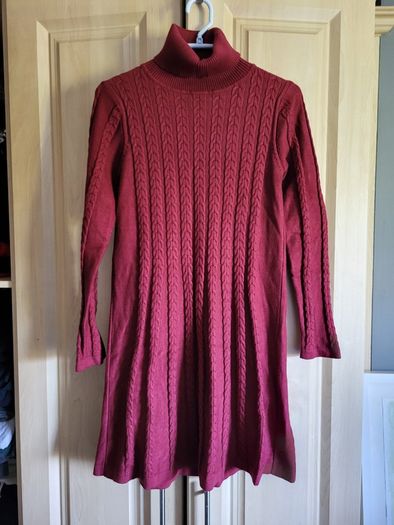 Jumper dress dark red M