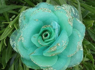 Green Rose Fabric Corsage Flower
