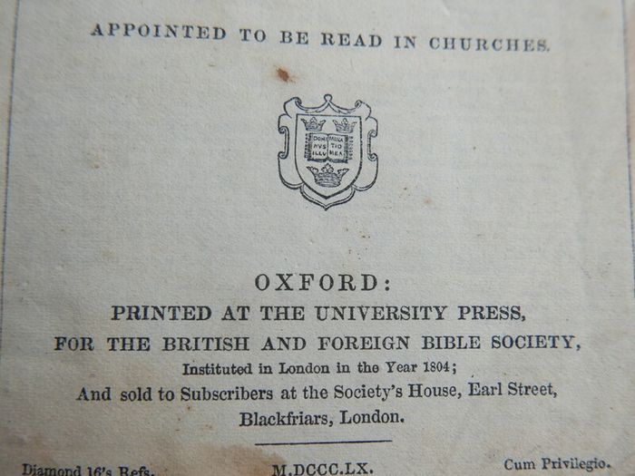 Vintage 1804 Holy Bible, Old and New Testaments, Oxford, The British And Foreign Society