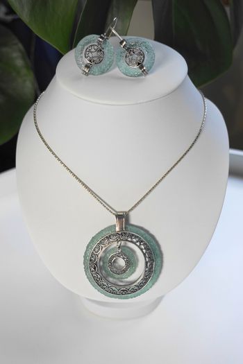 Vintage GRAS Women's Silver Necklaces and Earrings