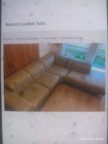Natuzzi leather sofa