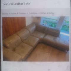 Natuzzi leather sofa
