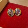 Vintage Purple Lavender Earrings Image 7
