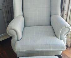 Vintage Queen Anne Chair and Footstool