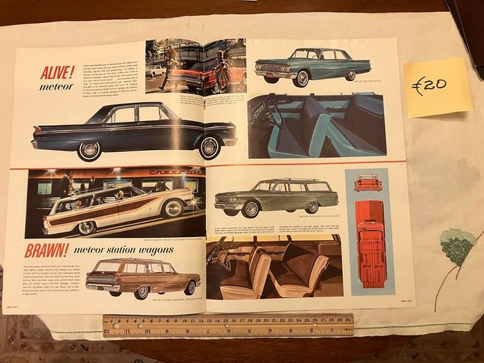 American car brochures. 1950s, 1960s and 1980s