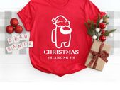 Among Us Christmas Shirt, Christmas Gaming Shirt, Among Us Shirt for Toddlers