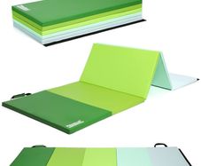 5-Panel Folding Gymnastics Tumbling Mat with Carrying Handles 195 x 75 x 2.8, Thick Exercise Mat, Foldable Tumbling Mat for Kids, Padding for MMA, Gymnastics, Activity Play and Home Gym