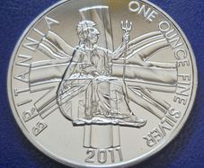 2011 BRITANNIA 1oz Silver Coin in Capsule
