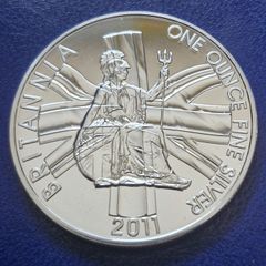 2011 BRITANNIA 1oz Silver Coin in Capsule