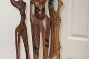 African handmade tribal art x3