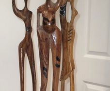 African handmade tribal art x3