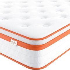 Double Mattress 4FT6, 10 Inch Gel Memory Foam 7 Zone Orthopedic Double Mattress Pocket Sprungs Wave Memory Foam Hybrid - Medium Firm - Motion Isolation 135x190x25 cm