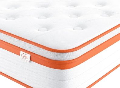 Double Mattress 4FT6, 10 Inch Gel Memory Foam 7 Zone Orthopedic Double Mattress Pocket Sprungs Wave Memory Foam Hybrid - Medium Firm - Motion Isolation 135x190x25 cm