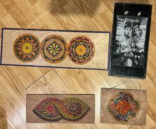 Hand-painted wooden wall plaques