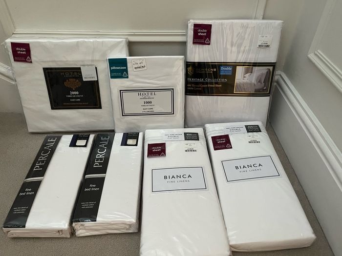 White bed linen set