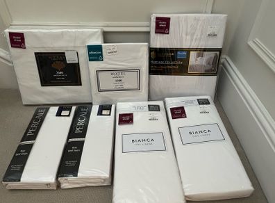 White bed linen set