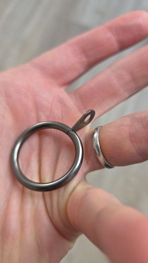FREE pack of 30 x brushed chrome curtain rings, approx. 1 in.