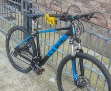 Title: Cube Aim Race Mountain Bike - Black/Blue