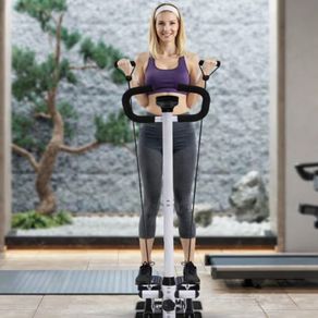Fitness Stepper Step Machine with Resistance Bands & LCD Monitor