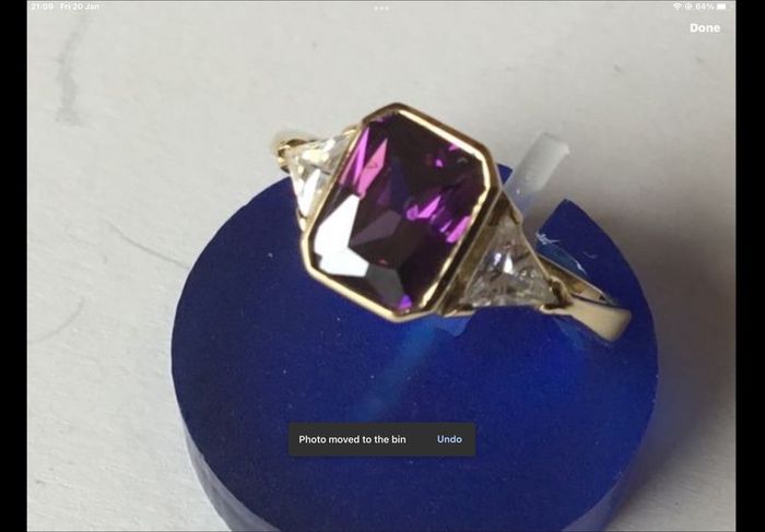 New 18ct Solid Gold Hand Made Cubic Stone Ring