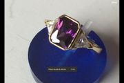 New 18ct Solid Gold Hand Made Cubic Stone Ring