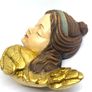 Vintage Hand Carved Wooden Putto figurine Image 5
