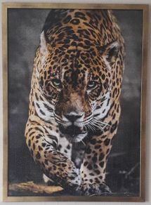 Jaguar Jigsaw Framed with artglass